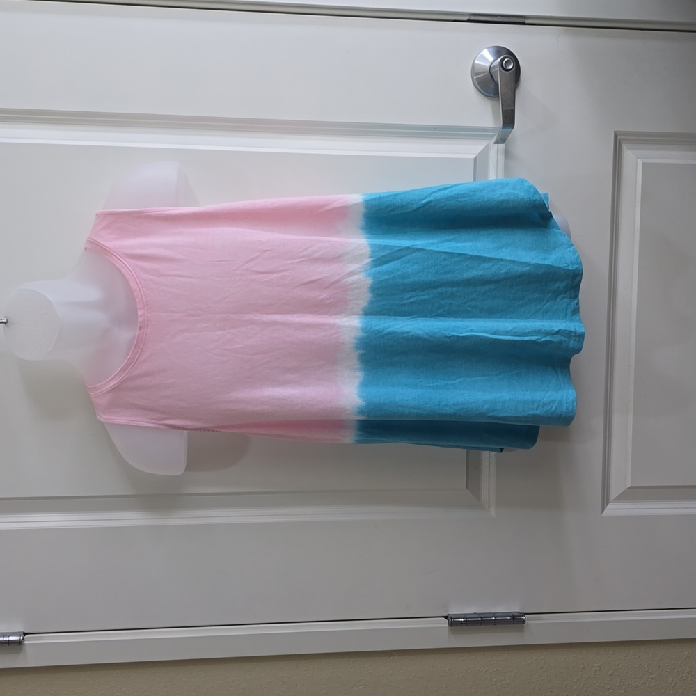 Torrid High Neck Tank Top Tie Dye Pink Blue size‎ 1X